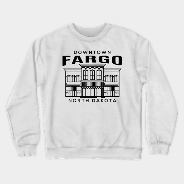 Downtown Fargo ND Crewneck Sweatshirt by HalpinDesign